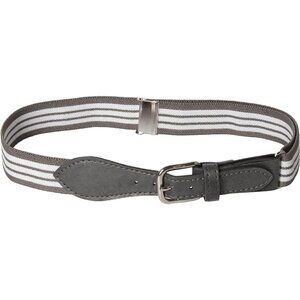 Hold’Em Baseball Belt Boys Leather Closure Elastic Adjustable Strap - Grey/Grey